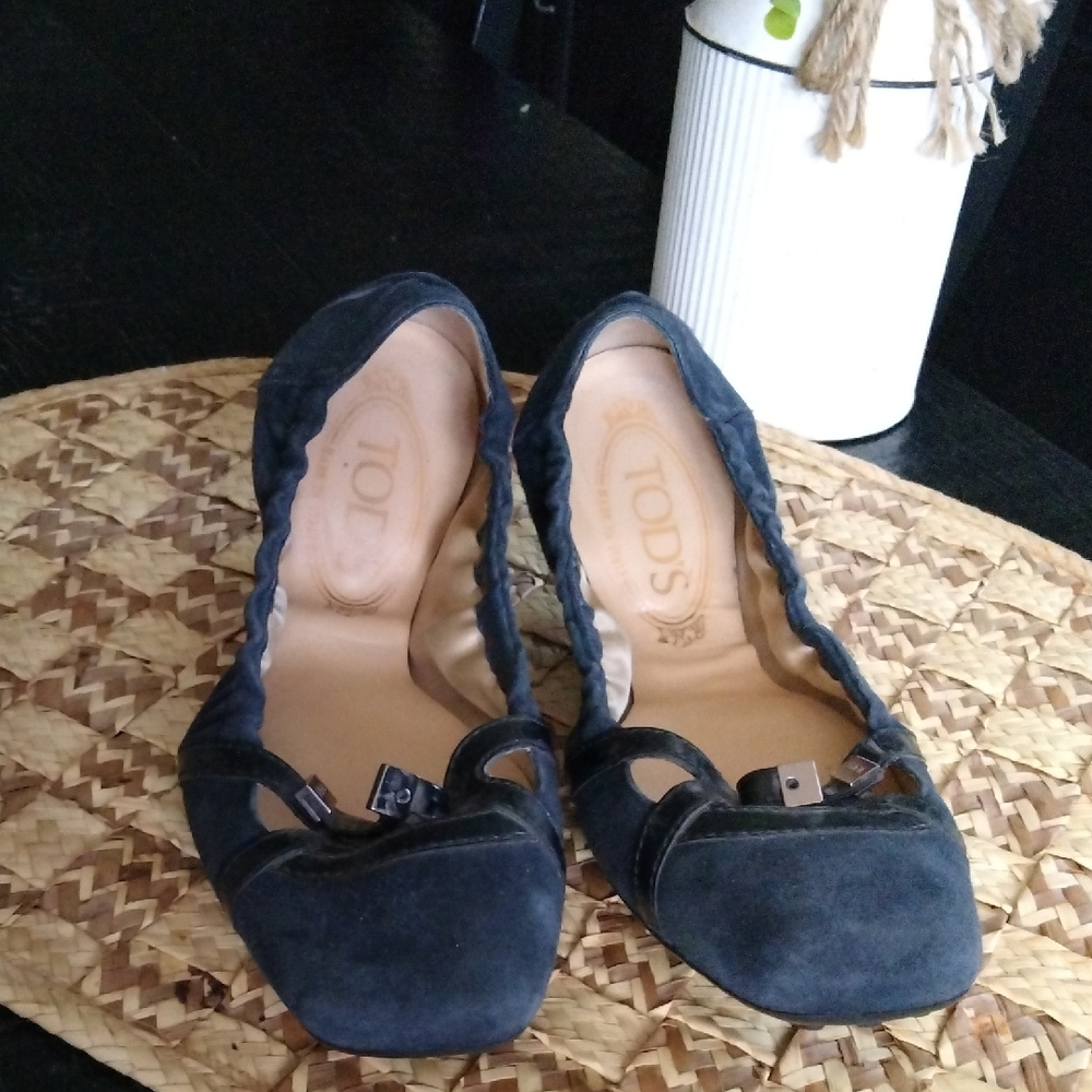 TOD'S Black Suede Women's Shoes